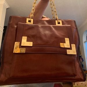 Tory Burch brown leather shoulder bag